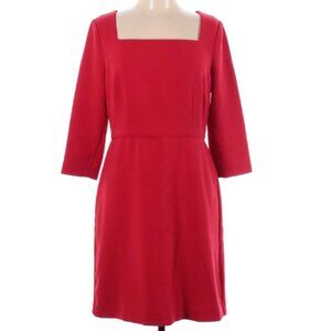 Ann Taylor Red Dress 10 3/4 sleeve work professional holiday chrismtas large